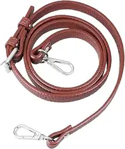 [ARTIBETTER] Creative Adjustable PU Replacement Shoulder Bag Strap for Women Versatile Crossbody Accessory Coffee with Silver Buckle for Handbags Messenger Bags and More