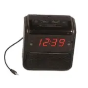 Sonnet R-1617 0.9 in. Single Day Alarm LED Clock Radio with Aux in Cord Black