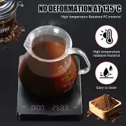 3kg/0.1g Mini Coffee Scale Digital Kitchen Coffee Scale with Timer Rechargeable