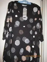 Taking Shape Dress Size M 18 RRP$129.95 Play Spot Black Stretch Tunic NWT