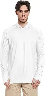 [Caihoyu] Men's Sun Protection Hoodie UPF 50 + Men's Sun Shirts Quick Dry Rash Guard UV Shirts Beach Hoodies