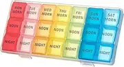 kiniza Small Weekly Pill Organizer, 3 Times a Day 7 Day Pill Box Pill Holder Compartments Moisture-Proof Pill Case,Portable Travel Friendly Pill Case for Supplements, Vitamin, Medication