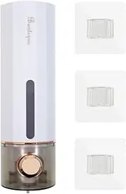 Modixun Liquid Soap Dispenser Wall Mount 450ml/15oz, Luxury Shower Hand Soap Dispenser, Self Adhesive Shampoo Dispenser with 3pcs Adhesives for Bathroom, Kitchen, White
