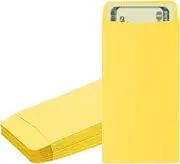 uxcell Money Envelope, 50 Pack 6.5" x 3.5" Cash Envelopes Money Holder Bags Budgeting Saving Challenge Letter for Gift Coins Checks Tickets Jewelry Passport Card, Light Yellow
