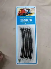 Bachmann 6 Pieces 9 3/4" Radius Curved Track Nickle Silver N scale Free Shipping