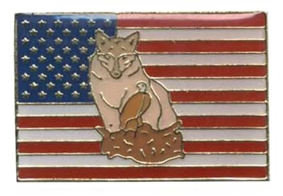 Pack of 3 USA Dream Catcher Wolf & Eagle Motorcycle Hat Cap Lapel Pin HP4921