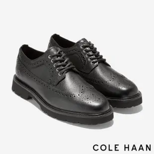 【COLE HAAN】美國經典長翼雕花牛津鞋-男鞋 (純黑-C36271)