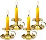 Candle Holders – 4pcs Gold Retro Iron Taper Candlestick Holder Centerpieces for Wedding, Party, Xmas, Home Table Decor (Gold,4pcs)