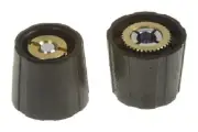 Sifam COLLET POTENTIOMETER KNOBS 15.5x14.3mm 10Pcs 4mm Shaft, Matt Black