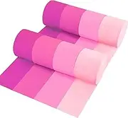 Rosered Gradient Crepe Paper Streamer - 8 Rolls in 4 Colors, 82 Feet - Party Decorations for Wedding, Birthday, Baby Shower, Gender Reveal, Graduation, Bridal Shower