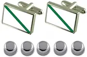 [Select Gifts] Shirt Dress Studs Quevedo City Ecuador Flag Cufflinks