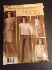 Simplicity 4368 Sewing Pattern Pants Skirts Tops Jackets Ensemble sz 6-14 NOS