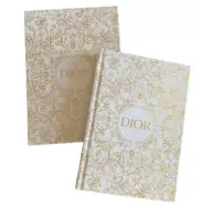 Christian Dior Notebook Authentic Holiday Christmas Shield White Gold Limied '23