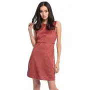 NWT! ONLY Soft Frankie Faux Suede Dress in Marsala Women's Size 36 (S/4)