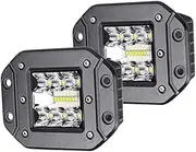 BYBDQKTVEH 5" Flush Mount LED Work Light Bar Offroad 12V 24V Spot Flood LED Light Bar for Car Boat SUV 4x4 Truck Jeep ATV Headlight Work Light(2pcs 39W)