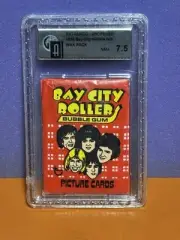 1975 TOPPS BAY CITY ROLLERS UNOPENED WAX PACK - Graded 7.5=NEAR MINT PLUS!