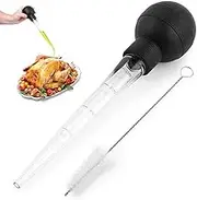 Large Turkey Baster with Cleaning Brush, Premium Turkey Basters for Cooking,Baster Syringe for Hot Liquids – Meat and Food Injector, Powerful Bulb Baster Syringe, Thanksgiving Cooking Tool