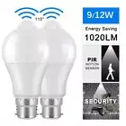 Auto B22 Globe PIR Smart Bulb Motion Sensor LED Bulb Energy Saving Light