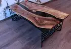 Custom Walnut Resin River Table, Writing Desk, Computer Desk, Walnut Kitchen top