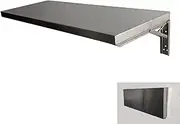 Wall Mounted Stainless Steel Drop Leaf Table for Study Bedroom Bathroom Space Saving Laptop Computer Desk Workstation Folding Hanging Table (80 * 30cm)