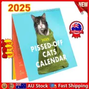 Pissed-Off Cats Calendar 2025 Hanging Wall Calendar Funny Monthly Planner VN