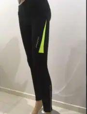 Jaggad Fleece Long Cycling leggins Tights Pants bike Women/Girls S-XL Black/Lime