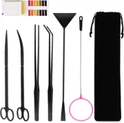 Proxima Direct Aquarium Aquascape Tools Kits, 7 in 1 Anti-Rust Aquatic Plant ...