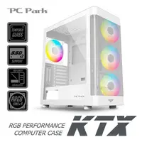 在飛比找順發線上購物優惠-PC Park KTX ARGB電腦機殼/白