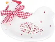 Gadpiparty Red Floral Chicken Bowl Dinnerware Set Stylish Serving Plate for Salad Tea Party Celebrati