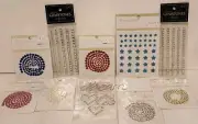 Kaisercraft, TLC, & The Paper Studio - Self Adhesive Rhinestones - Lot of 11
