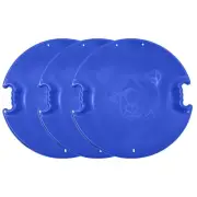 Superio Round Snow Saucer Sled 3 Pack Blue 26" Sledding Disc for Kids and Adults