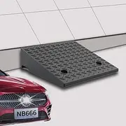 Rubber Threshold Ramp, Portable Wheelchair Kerb Ramp, Non-Slip Doorway Entry Ramps, Driveway Curb Ramps, Heavy Duty Shed Handicap Ramp Scooter(50x50x17cm)