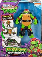 Playmates Toys Turtles Mutant Mayhem Transformer Turtle Raphael Action Figures Playset