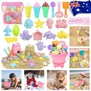 Beach Toys Ice Cream Sandbox Set for Kid Collapsible Bucket Digging Sandpit Play