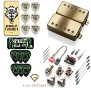 EMG F-JH Set James Hetfield Brushed Gold Floyd Spaced Short Pots 12 PICKS & TINS