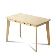 MIUZ Computer Desk Office Study Desks Laptop Table Drawers Workstation Nordic White Natural