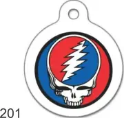 Pet Tags Dog Tags Super Dog Pet ID tag for Dog and Cat Collars GRATEFUL DEAD TAG