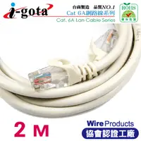 在飛比找PChome24h購物優惠-i-gota CAT6A超高速網路傳輸線 2M(RJ-MW6