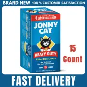Jonny Cat Heavy Duty Jumbo Litter Box Liners, Tear-Resistant, 15 Count