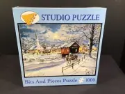 Bits And Pieces Jigsaw Puzzle Winter Sleigh Jess Hager 1000 pieces 20" X 27" NEW