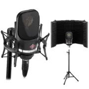 Neumann TLM 107 Studio Set Microphone - Black w/ Reflection Filter & Stand