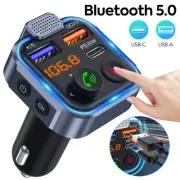 Wireless Bluetooth5.0 Handsfree FM Transmitter PD 20W Fast Charger Car Adapter