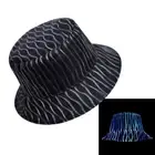 Colorful Glowing Fisherman Hat Fiber Optics Light Up Hat with Adjust Brightness