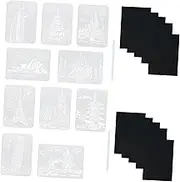 2 Pack Scratch Drawing Templates Scratch Paper for Boys and Girls Diy Art Craft Kit Stylus Pet Material A4 Size Travel-friendly