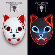 Demon Slayer Tanjiro LED Fox Mask Anime Cosplay Costume