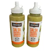 Zaaschila Salsa Guacamole & Habanero 9.35 oz. Plastic Bottles Extra Hot Sauce X2