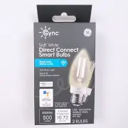 GE Lighting 93130193 6W Cync Direct Connect WiFi Smart Bulb White Medium Base