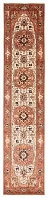 Vintage Hand-knotted Runner Rug 2'7" x 12'2" Traditional Wool Carpet