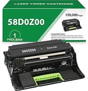 58D0Z00 Black Imaging Drum Unit Compatible with B2865dw, MS725dvn, MS821dn, MX721ade, MX722ade, MX822ade Printer, High Yield 150,000 Pages (1 Pack)