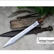 Custom Handmade Carbon Steel Blade Gladius Machete Sword | Hunting Sword Camping